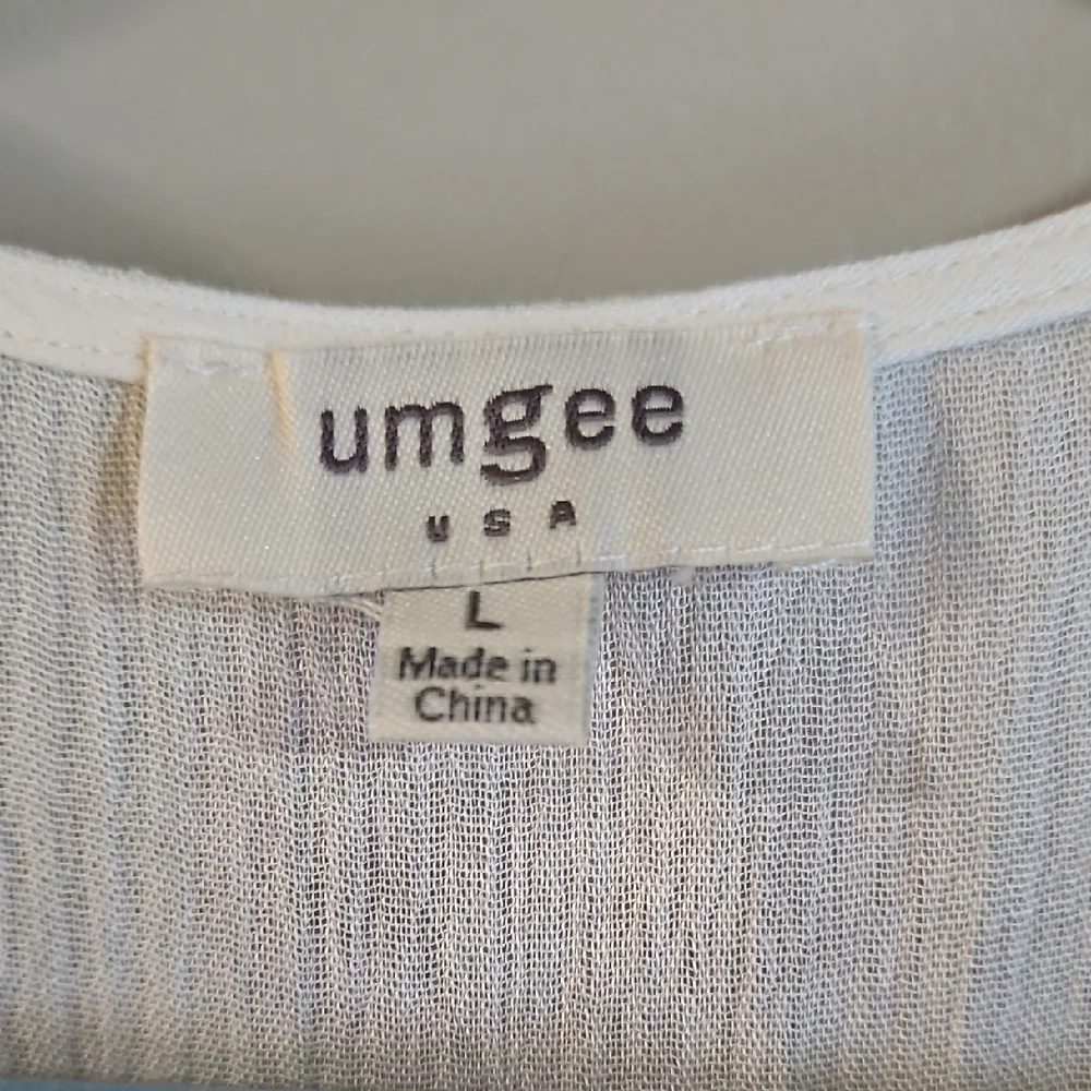 Umgee (Vintage) Cream Embroidered Dress L - Picture 2 of 5